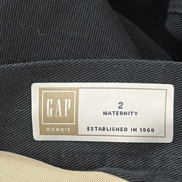 Gap Maternity True Waistband Full Panel Cargo Pants Size 2 Moonless Night - Picture 5 of 5